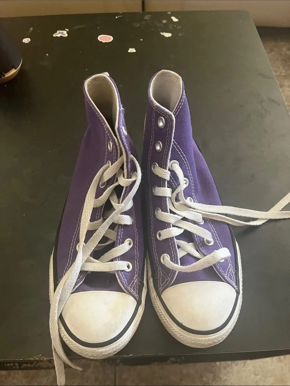 Converse Kids High-Top Sneakers in Purple with White Accents